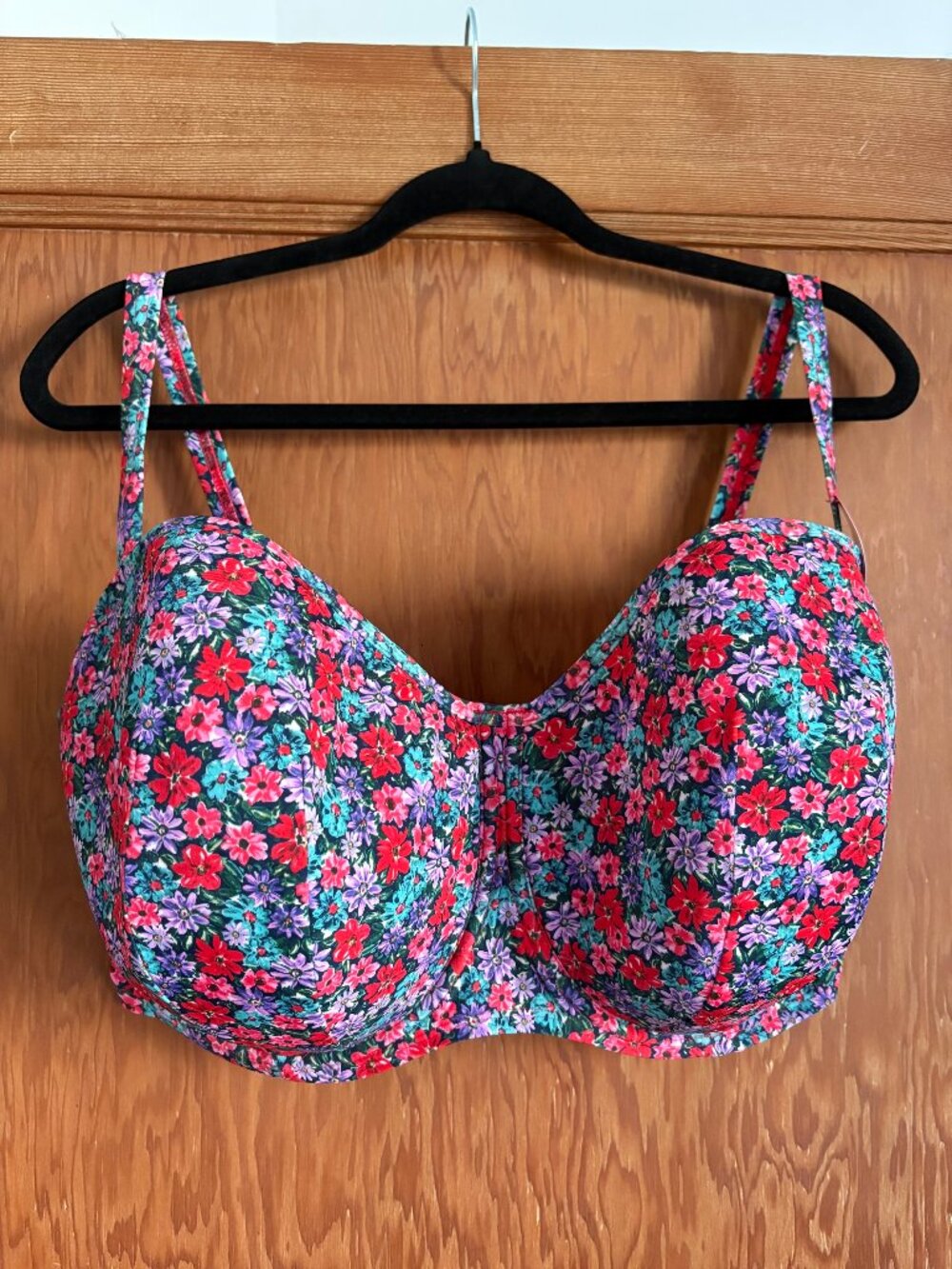 NWT Curvy Kate Floral Bikini Top